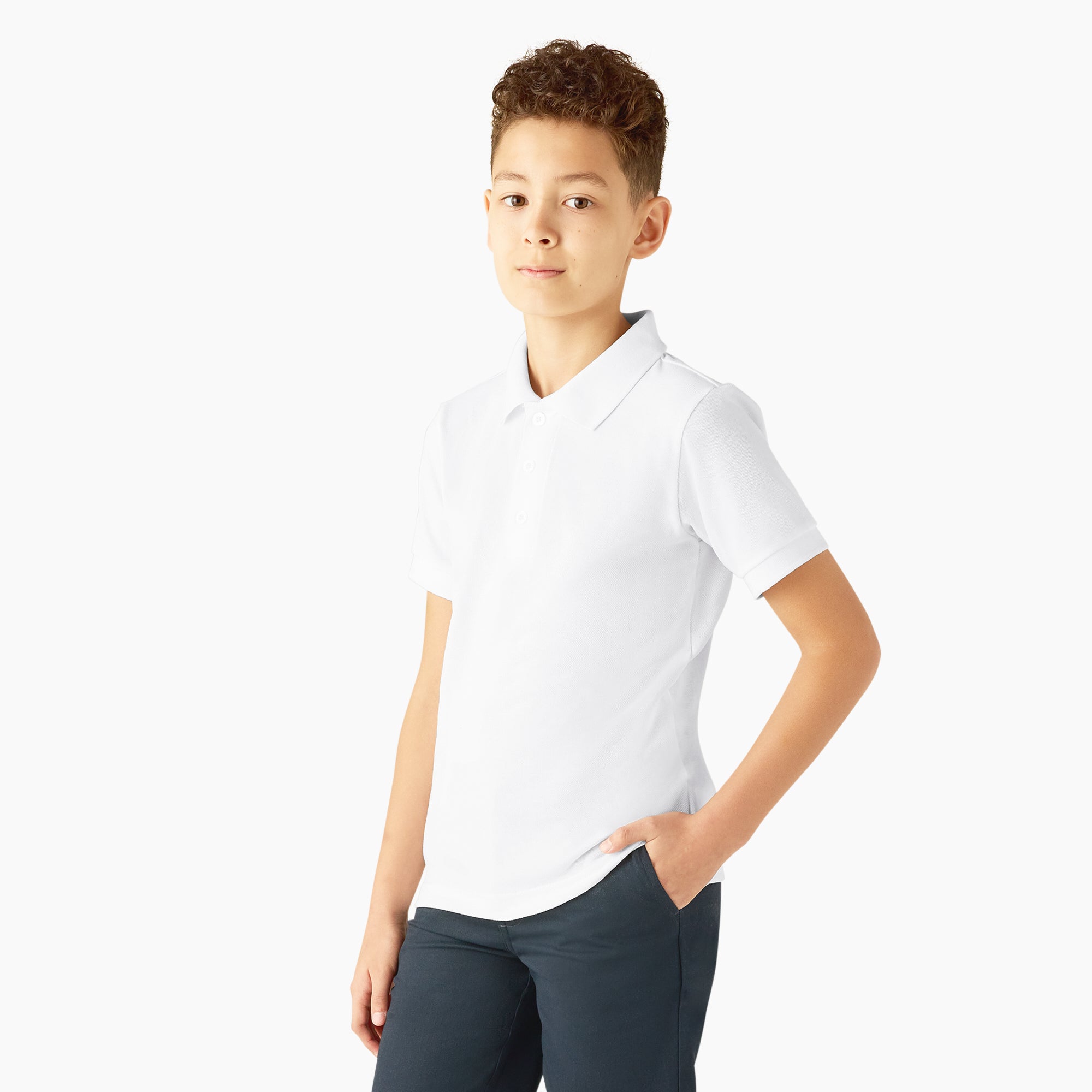 Kids' Piqu?? Short Sleeve Polo - 图片 3