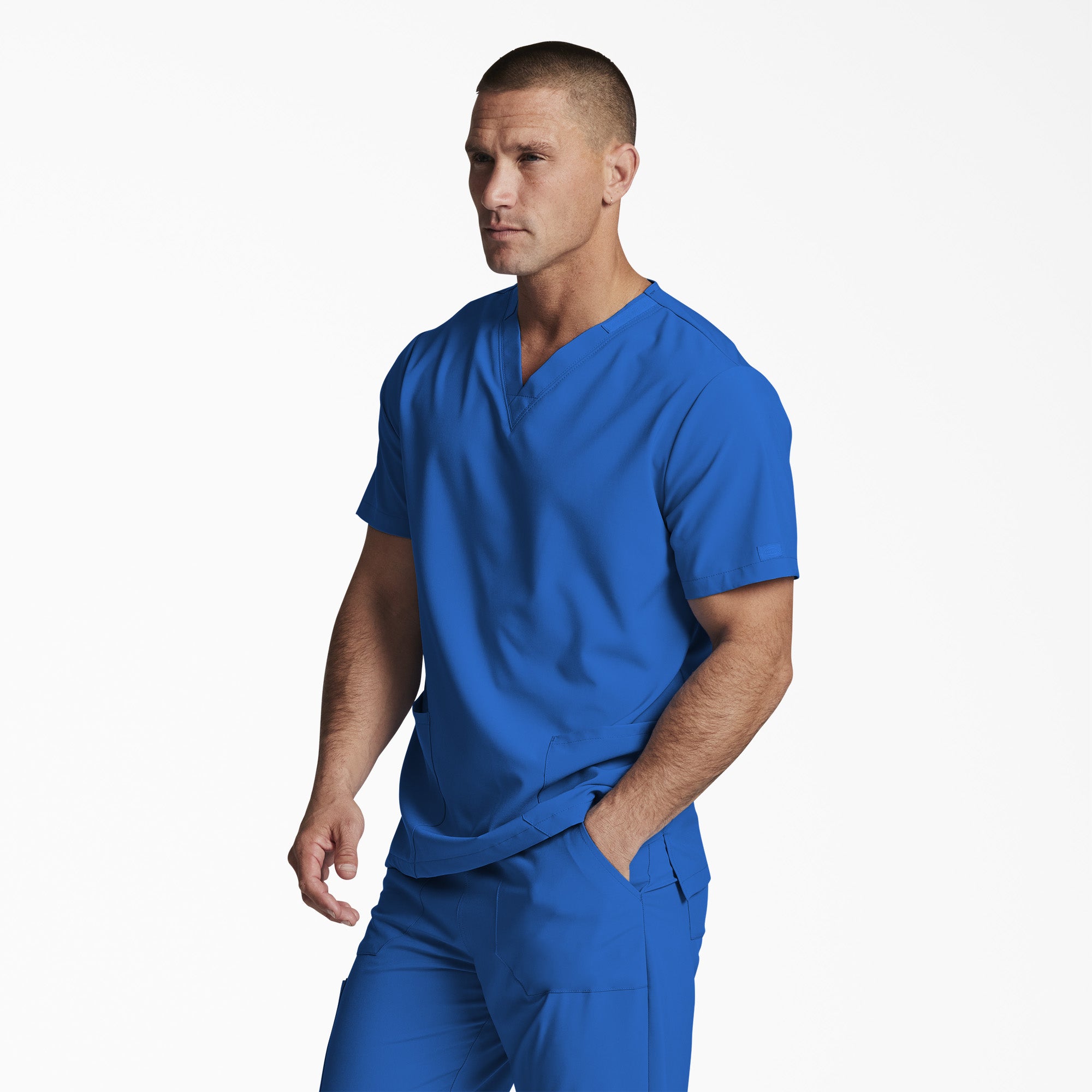Unisex EDS Essentials V-Neck Scrub Top - 图片 3