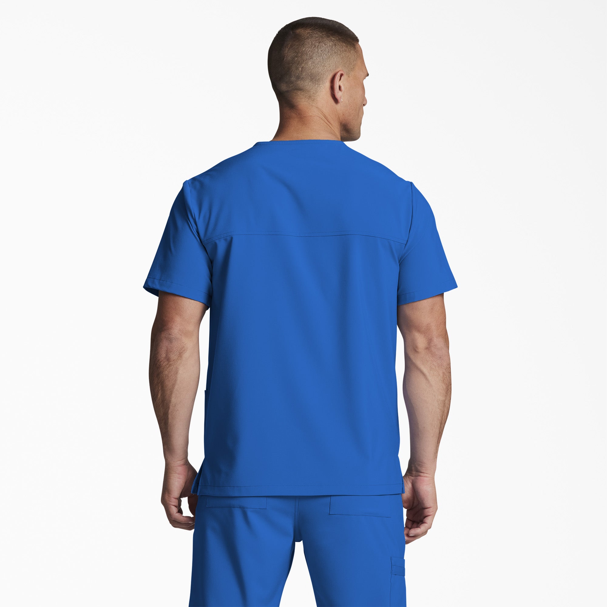 Unisex EDS Essentials V-Neck Scrub Top - 图片 2