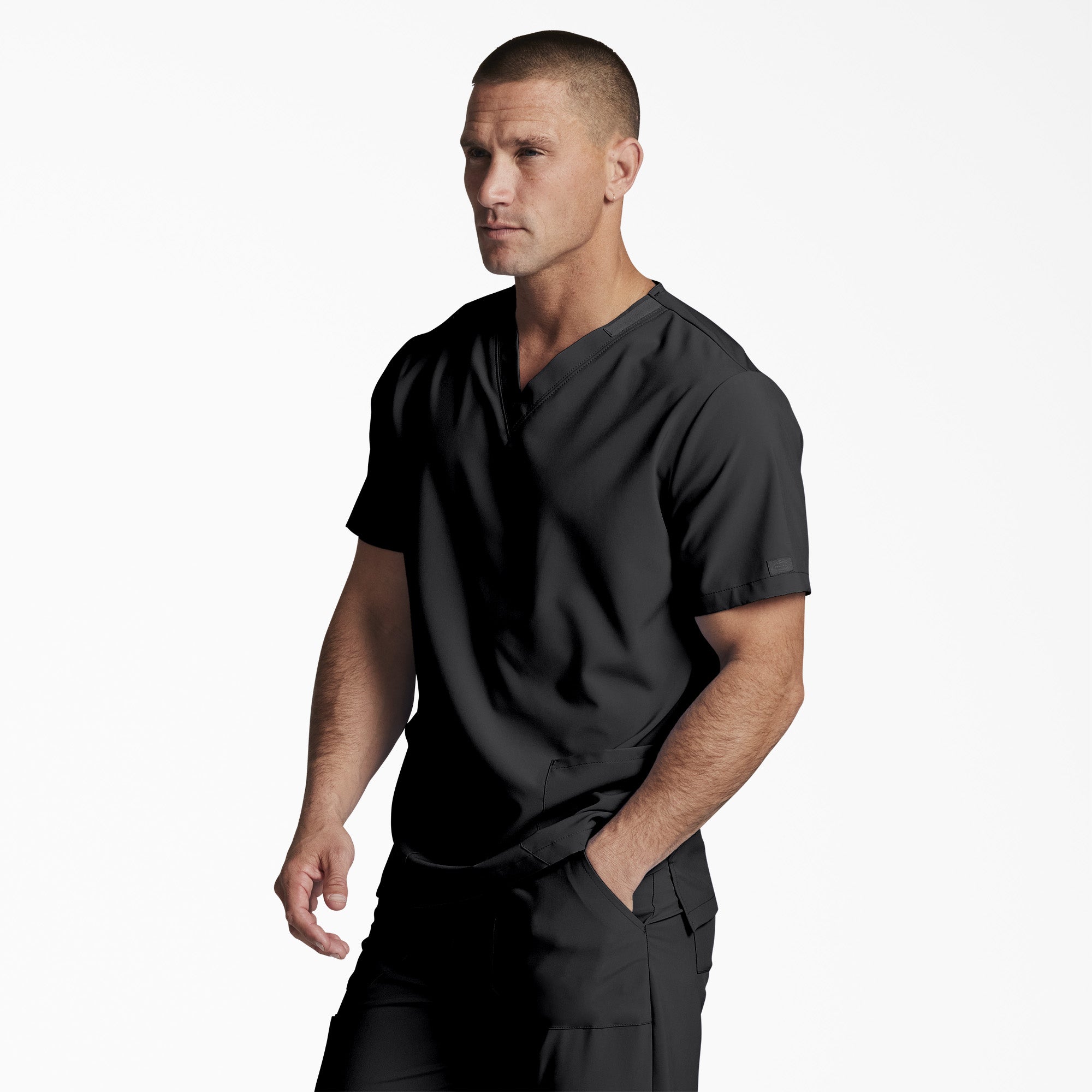 Unisex EDS Essentials V-Neck Scrub Top - 图片 3