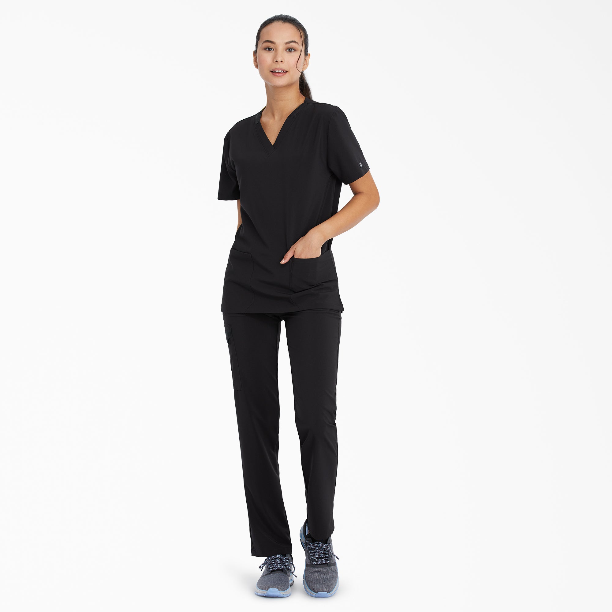 Unisex EDS Essentials V-Neck Scrub Top - 图片 5