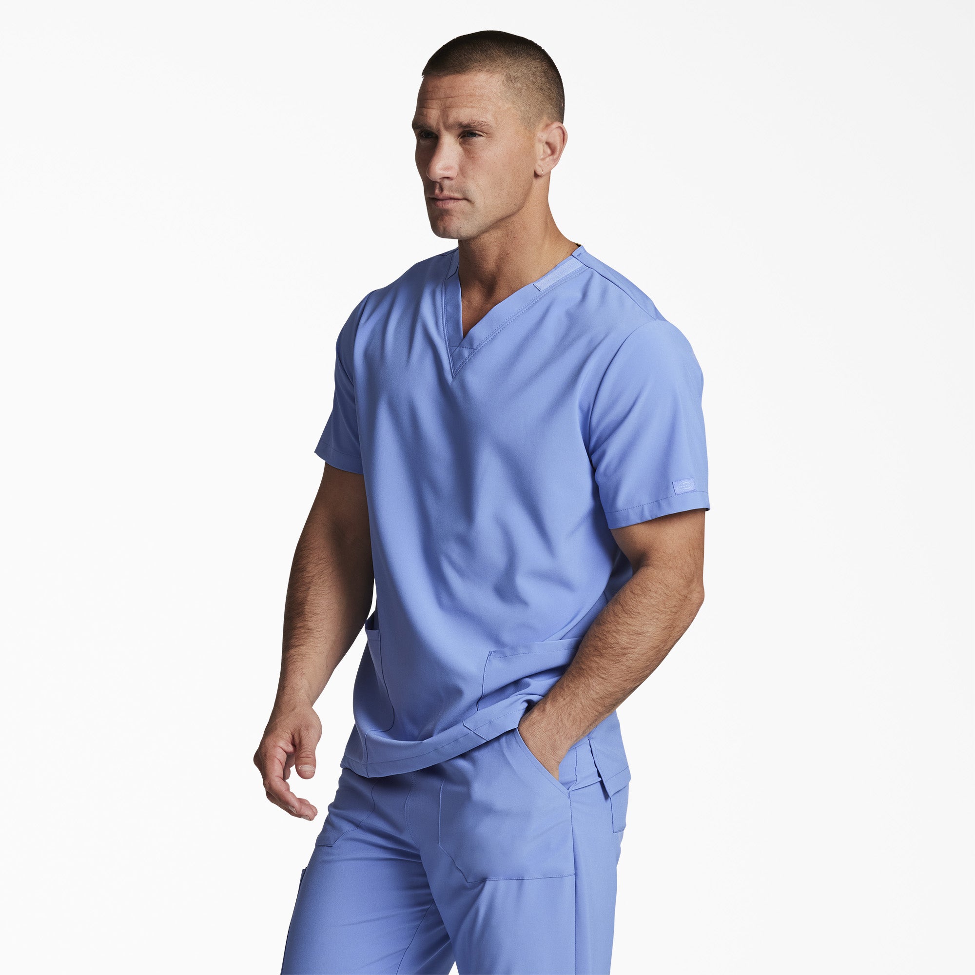Unisex EDS Essentials V-Neck Scrub Top - 图片 3