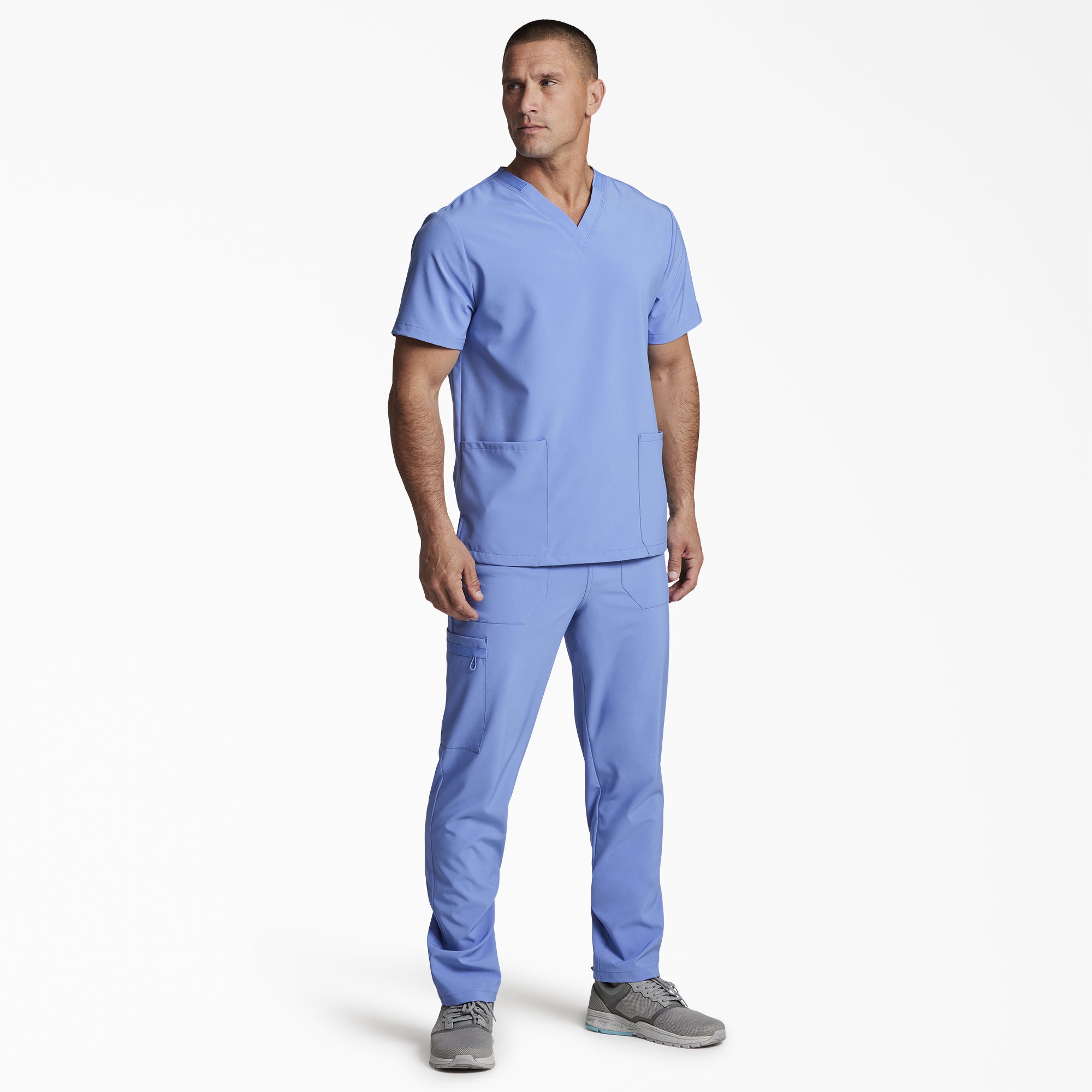 Unisex EDS Essentials V-Neck Scrub Top - 图片 4