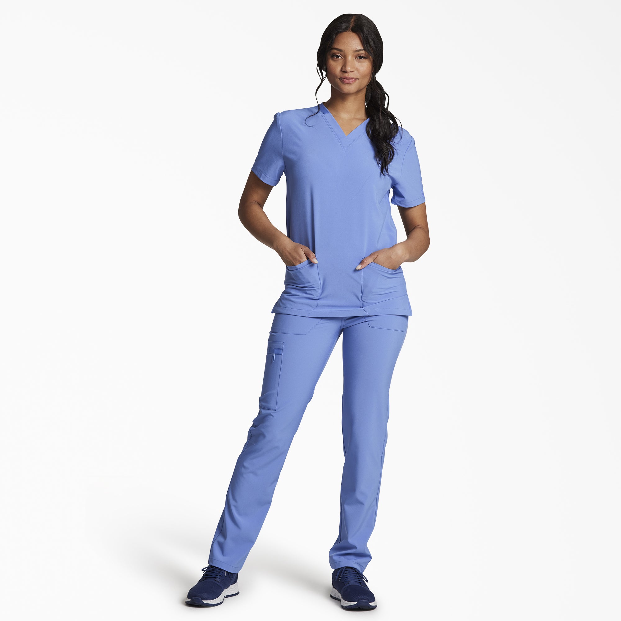 Unisex EDS Essentials V-Neck Scrub Top - 图片 5