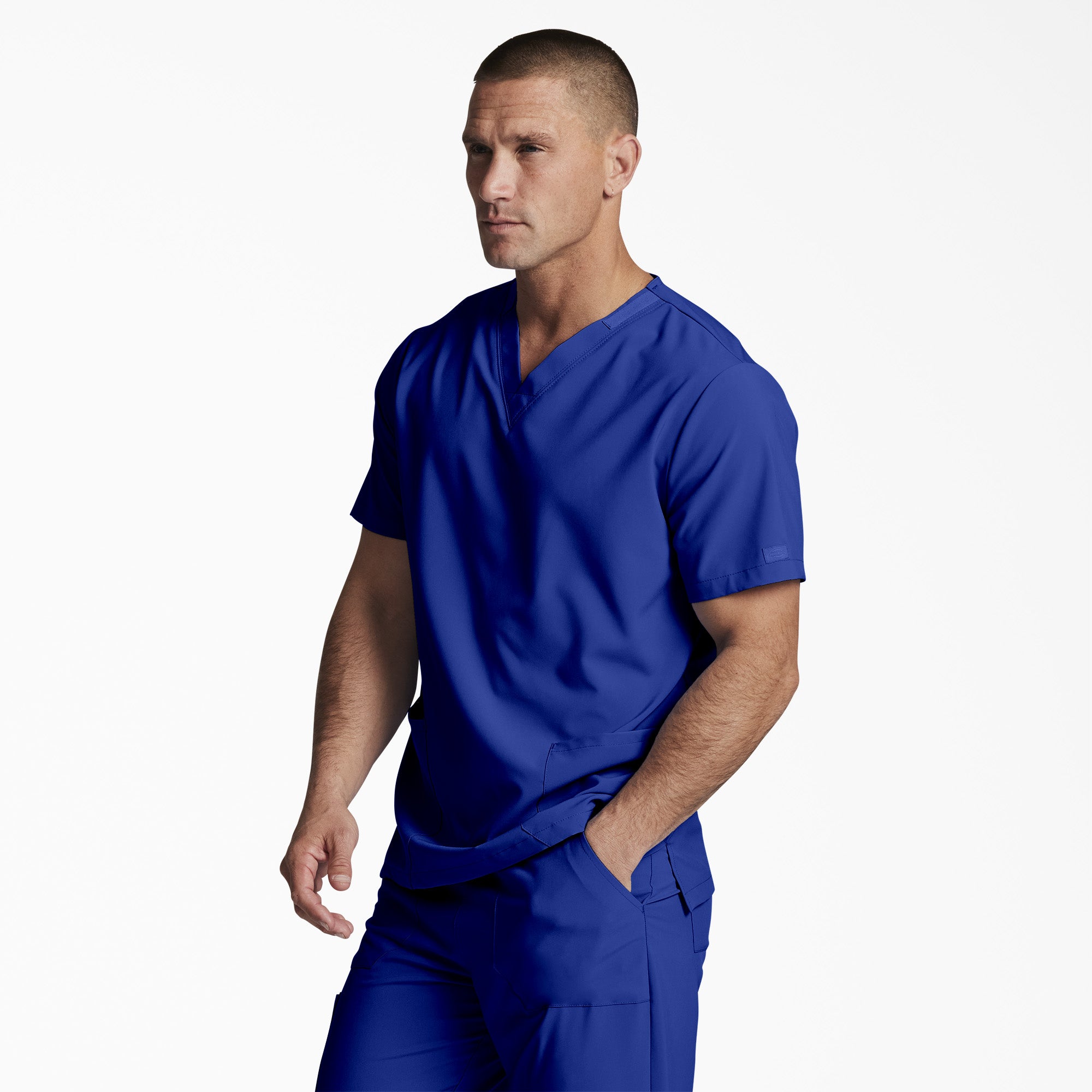 Unisex EDS Essentials V-Neck Scrub Top - 图片 3