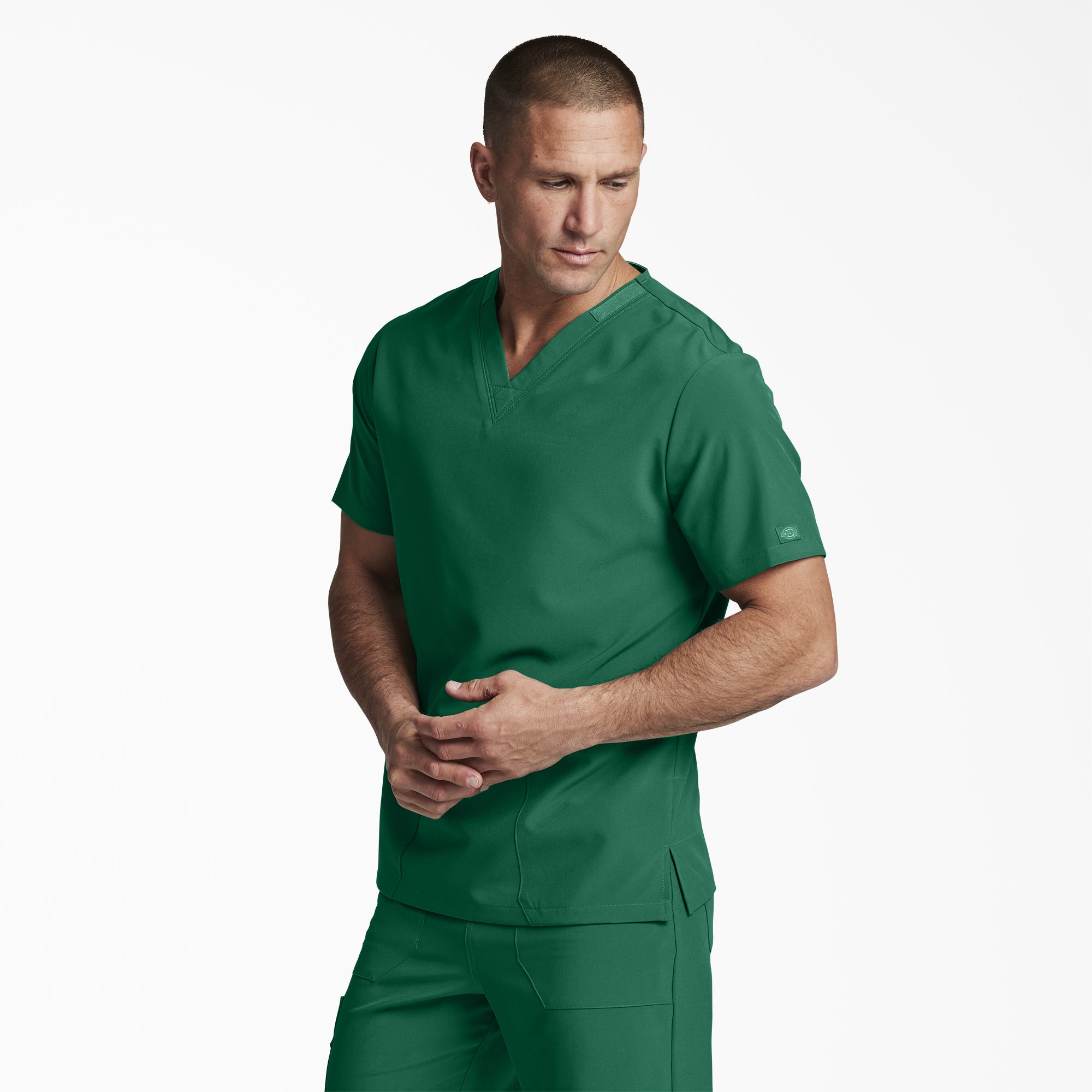 Unisex EDS Essentials V-Neck Scrub Top - 图片 3