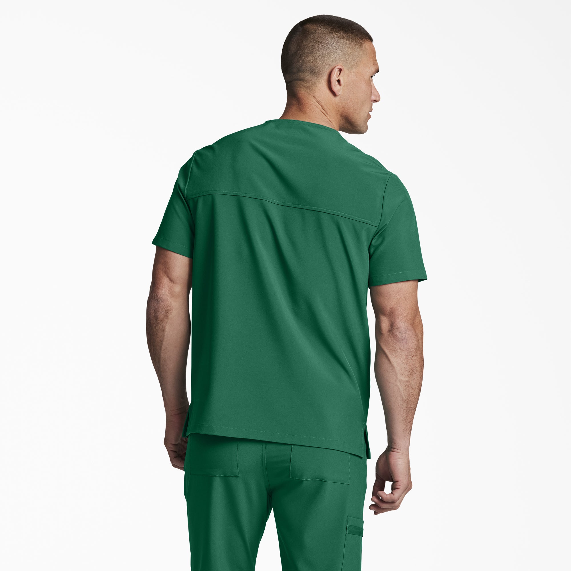 Unisex EDS Essentials V-Neck Scrub Top - 图片 2