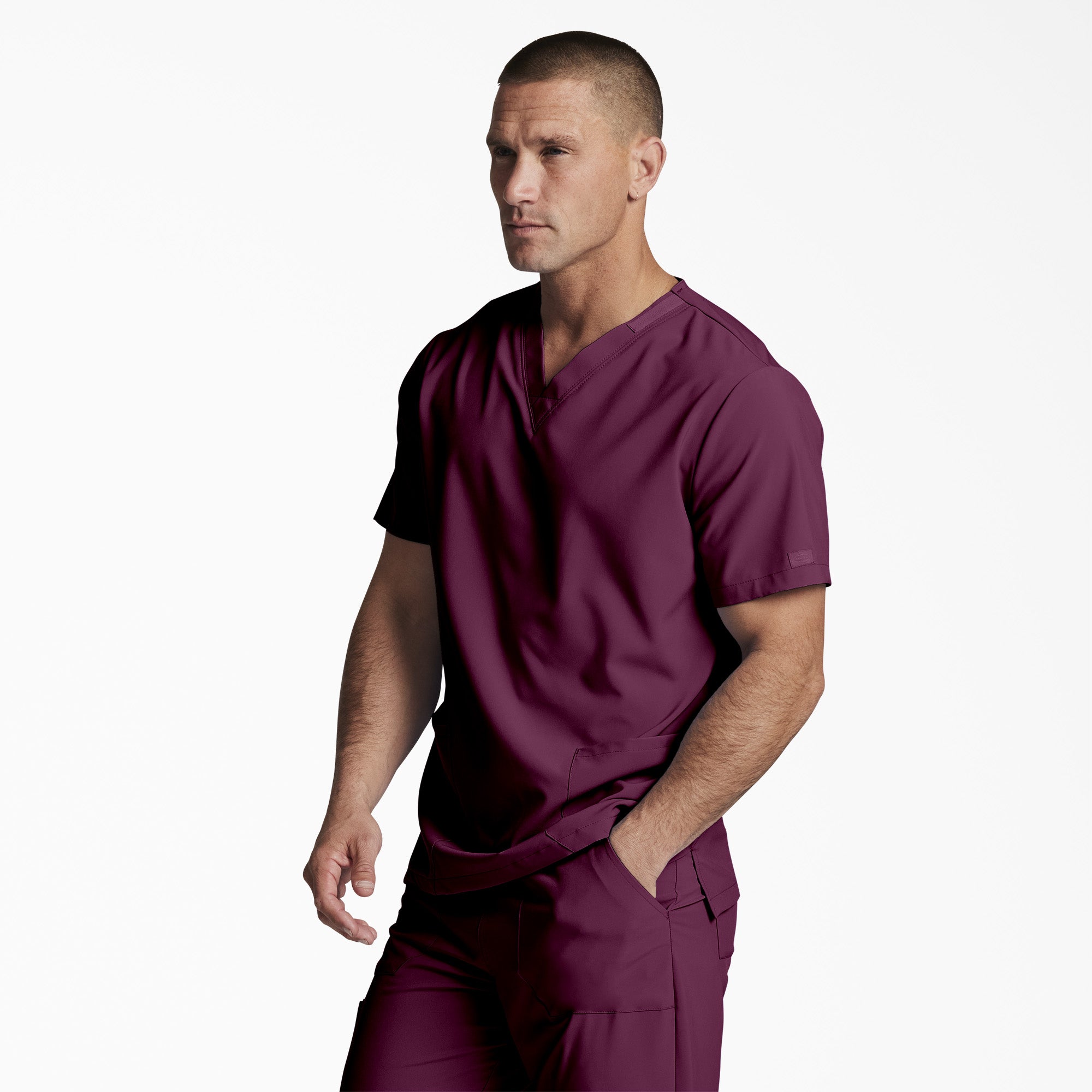 Unisex EDS Essentials V-Neck Scrub Top - 图片 3