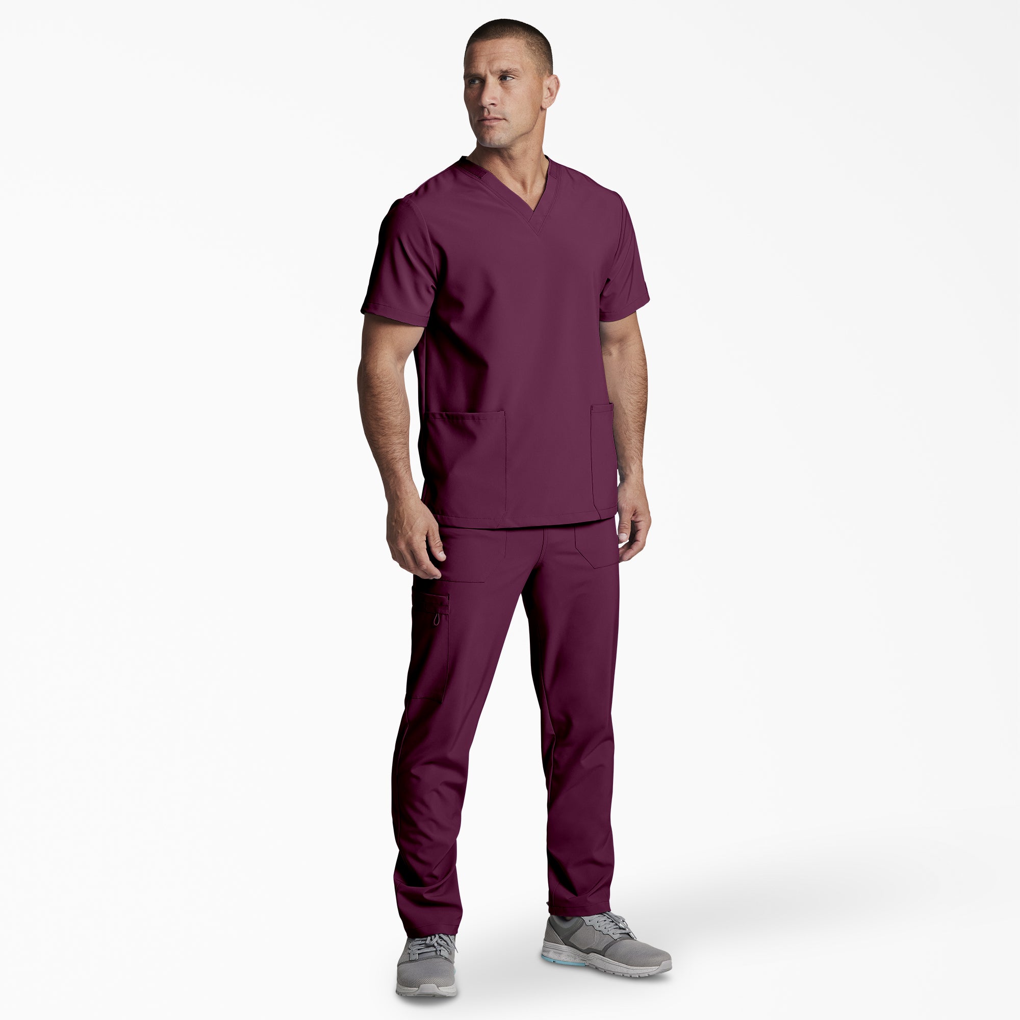 Unisex EDS Essentials V-Neck Scrub Top - 图片 4