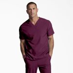 Unisex EDS Essentials V-Neck Scrub Top