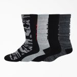 Logo Camo Crew Socks. Size 6-12. 4-Pack