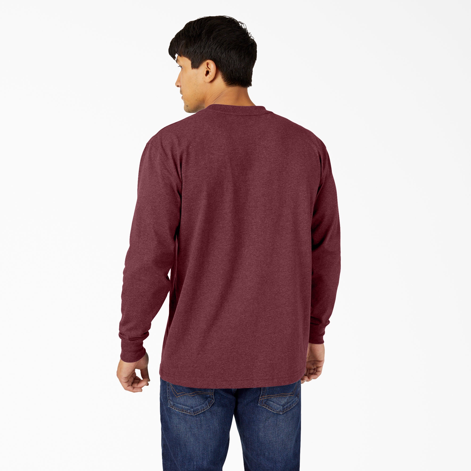 Heavyweight Heathered Long Sleeve Pocket T-Shirt - 图片 2
