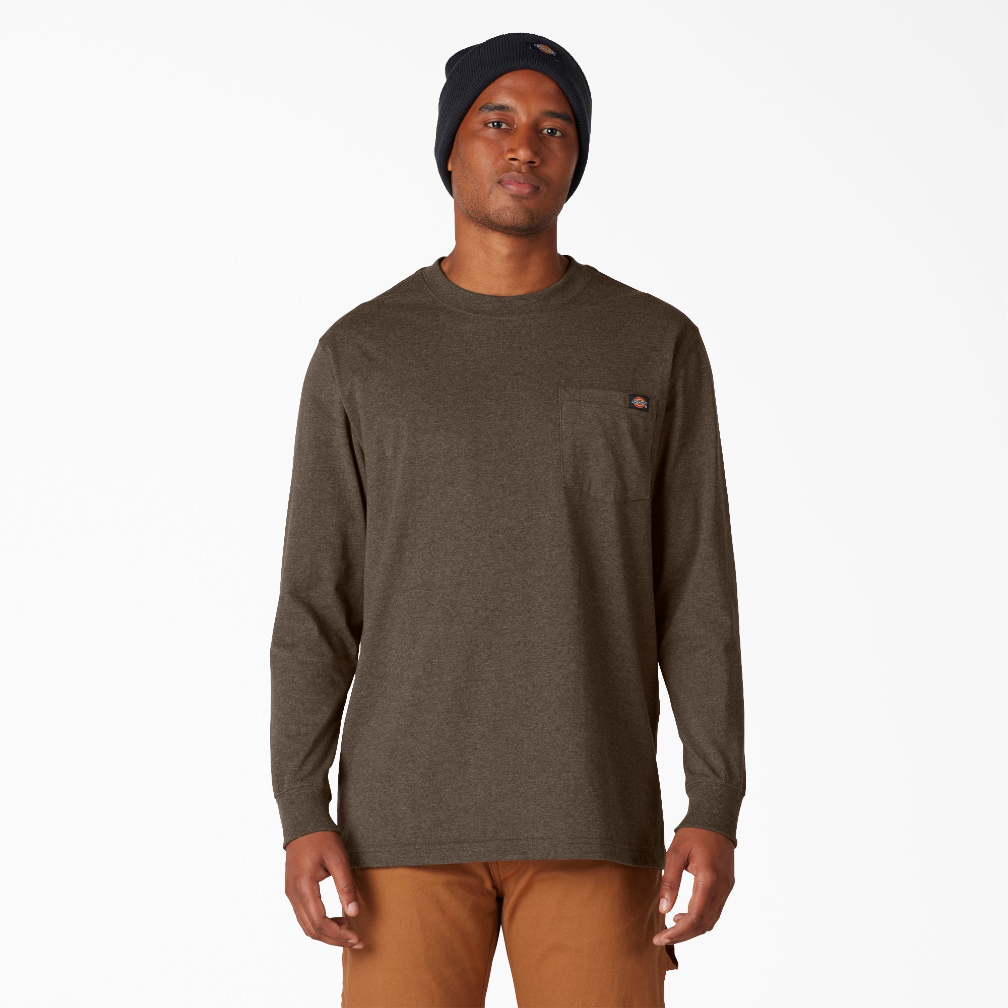 Heavyweight Heathered Long Sleeve Pocket T-Shirt
