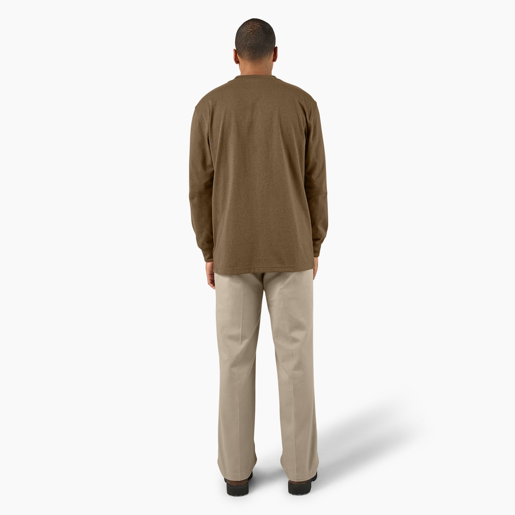 Heavyweight Heathered Long Sleeve Pocket T-Shirt - 图片 5