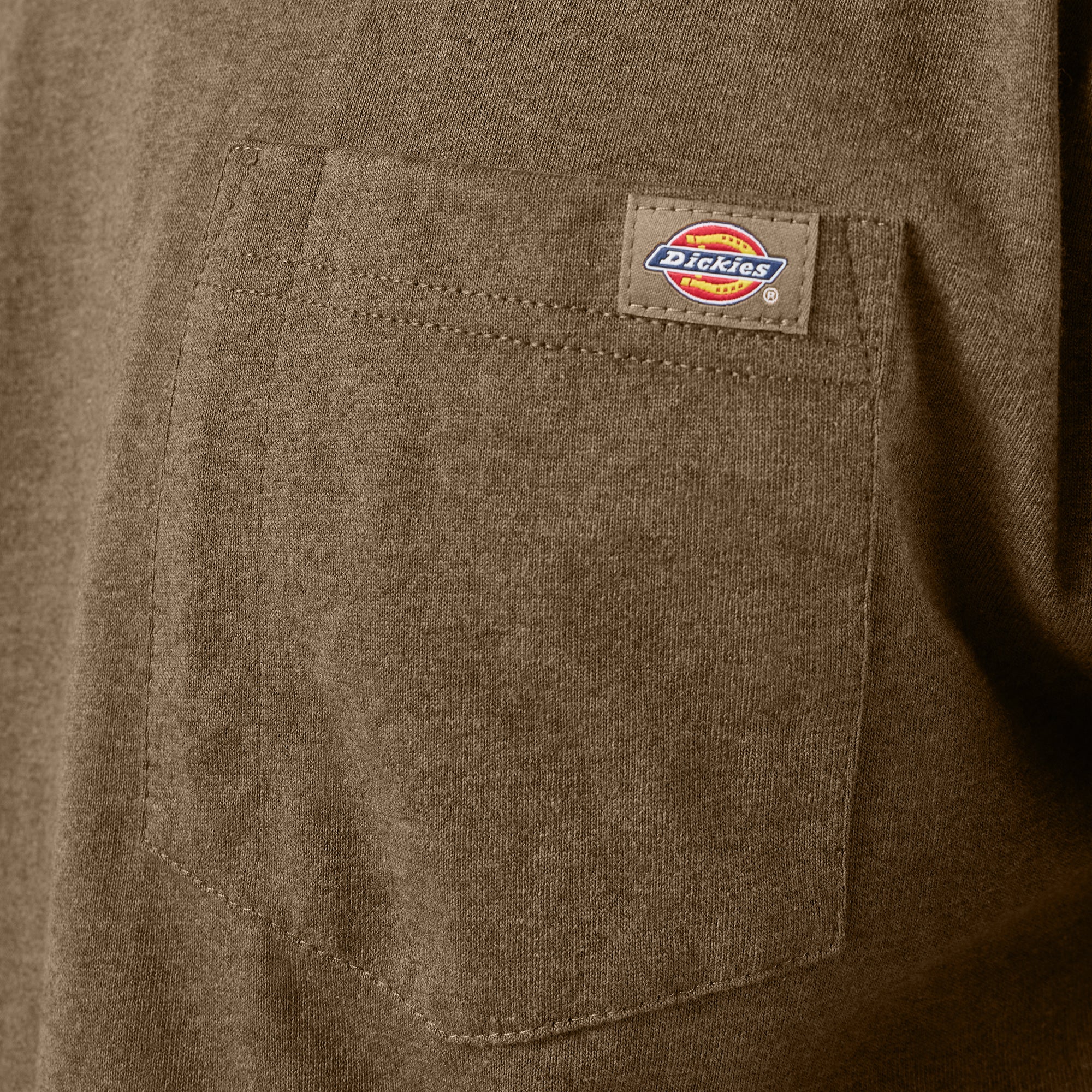 Heavyweight Heathered Long Sleeve Pocket T-Shirt - 图片 6