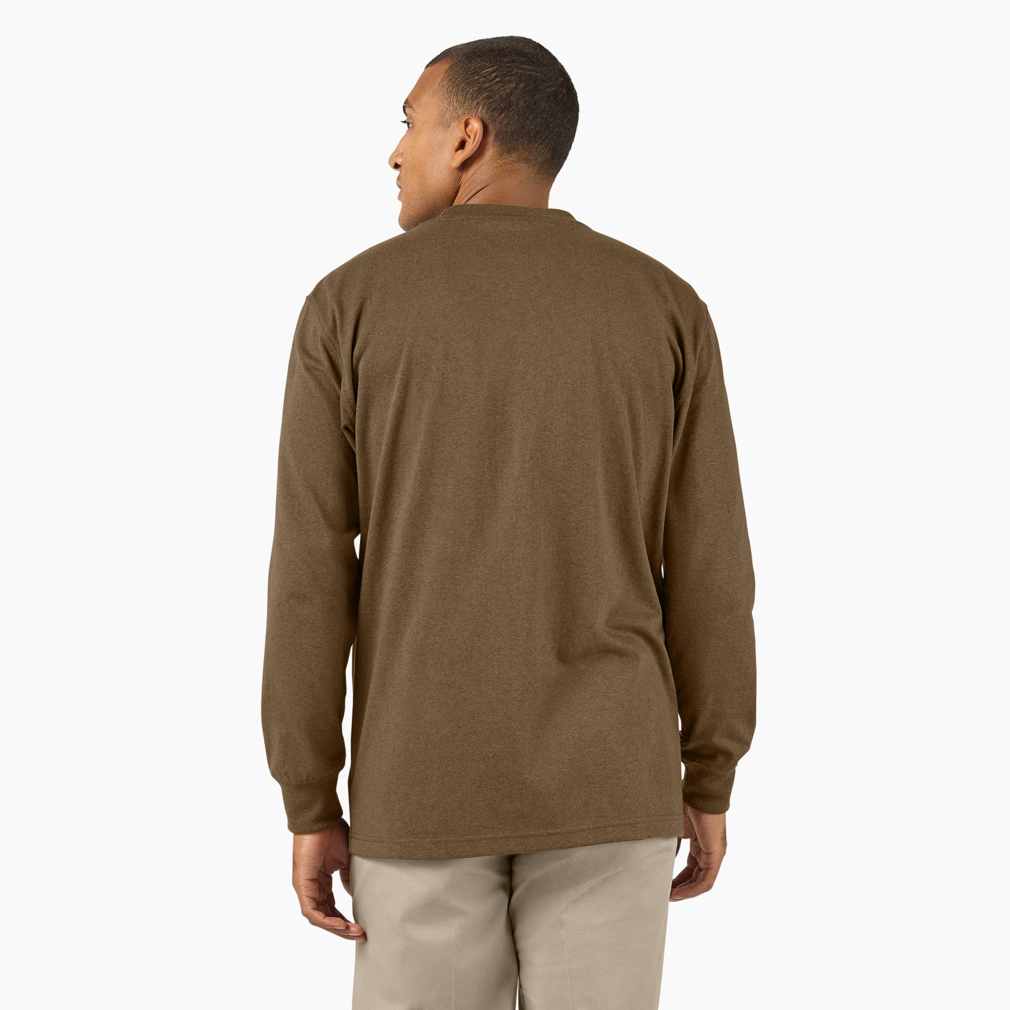 Heavyweight Heathered Long Sleeve Pocket T-Shirt - 图片 2