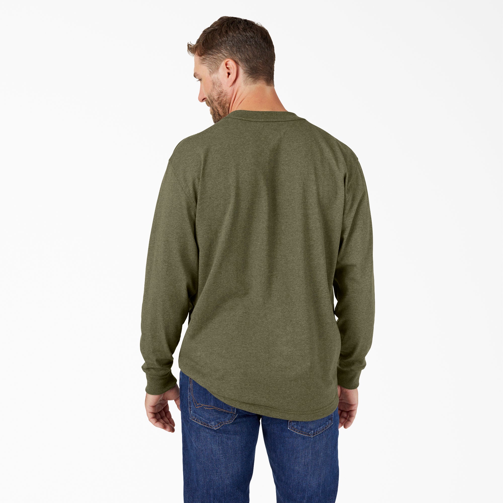 Heavyweight Heathered Long Sleeve Pocket T-Shirt - 图片 2