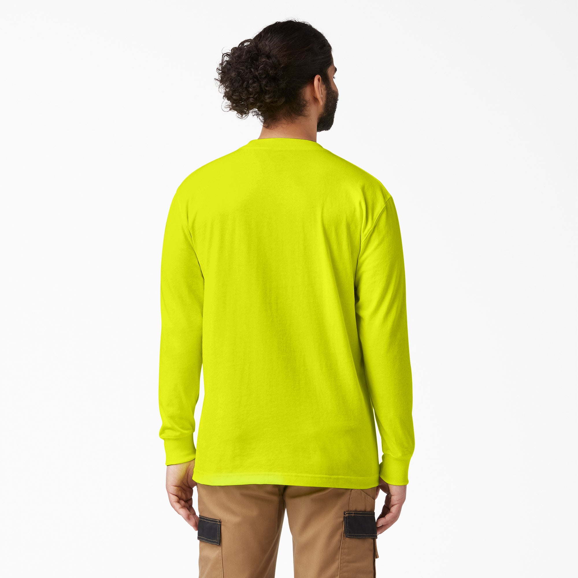 Heavyweight Neon Long Sleeve Pocket T-Shirt - 图片 2