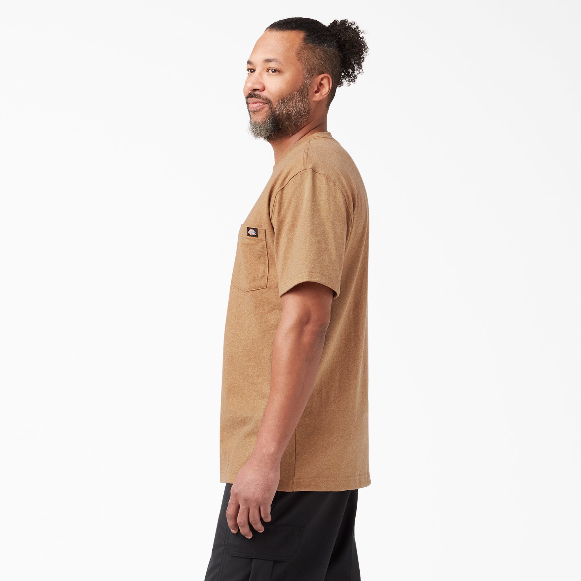 Heavyweight Heathered Short Sleeve Pocket T-Shirt - 图片 3