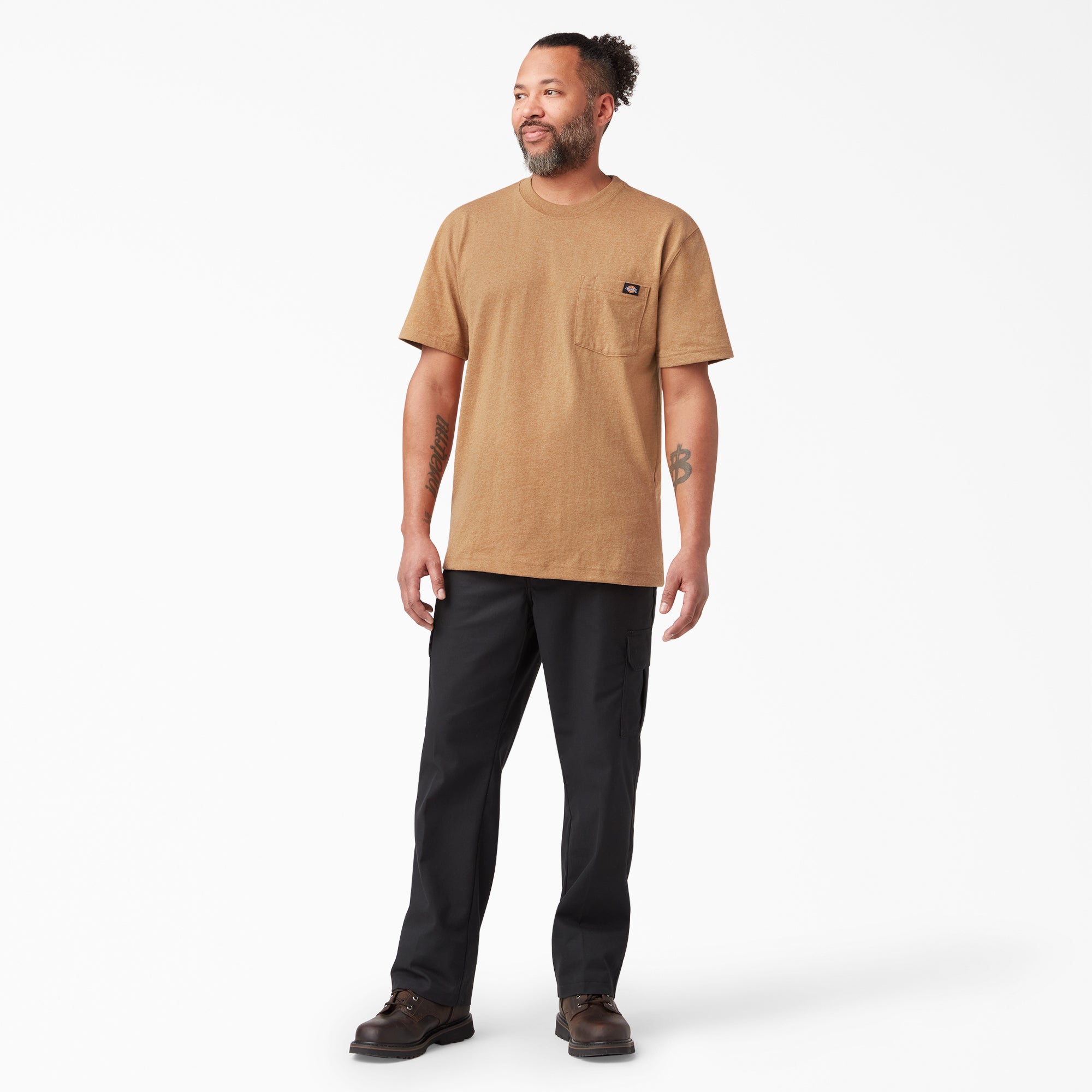 Heavyweight Heathered Short Sleeve Pocket T-Shirt - 图片 4