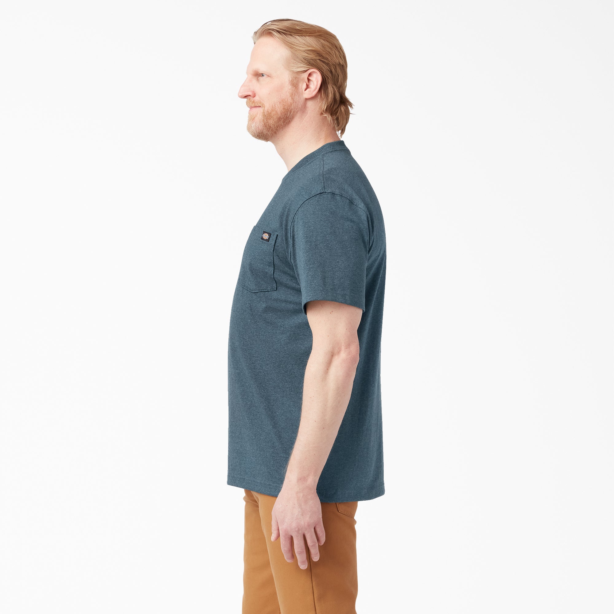 Heavyweight Heathered Short Sleeve Pocket T-Shirt - 图片 3