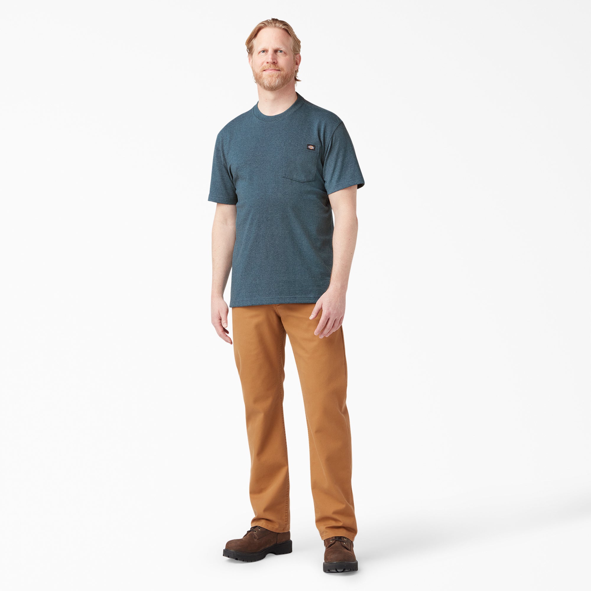 Heavyweight Heathered Short Sleeve Pocket T-Shirt - 图片 4