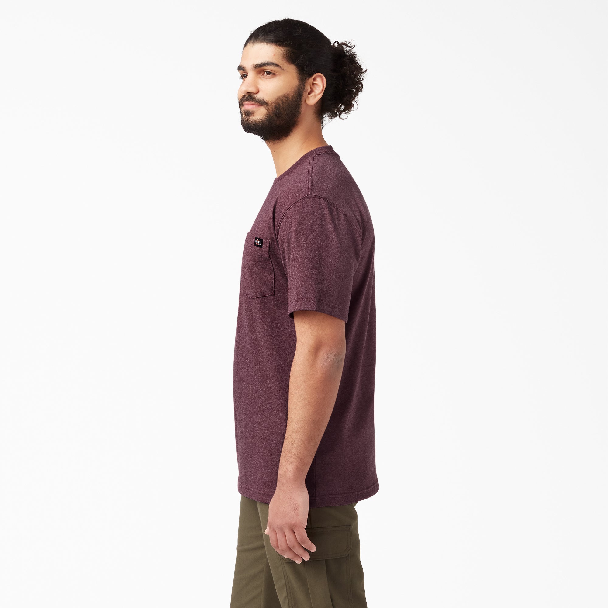 Heavyweight Heathered Short Sleeve Pocket T-Shirt - 图片 3