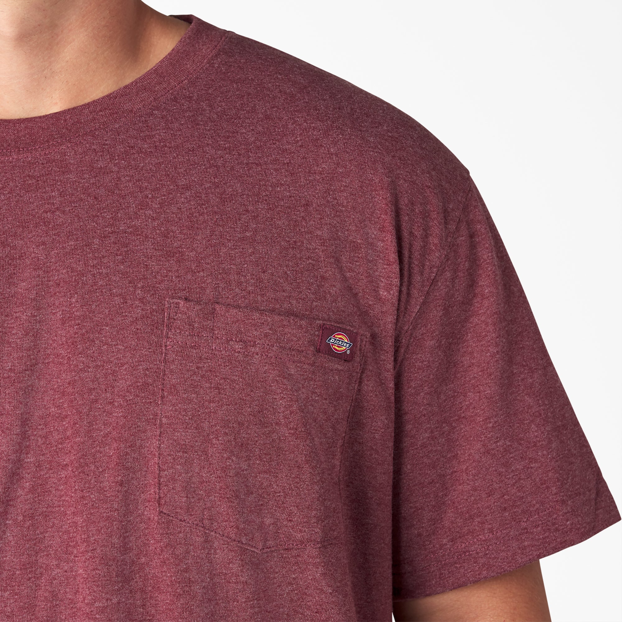 Heavyweight Heathered Short Sleeve Pocket T-Shirt - 图片 5