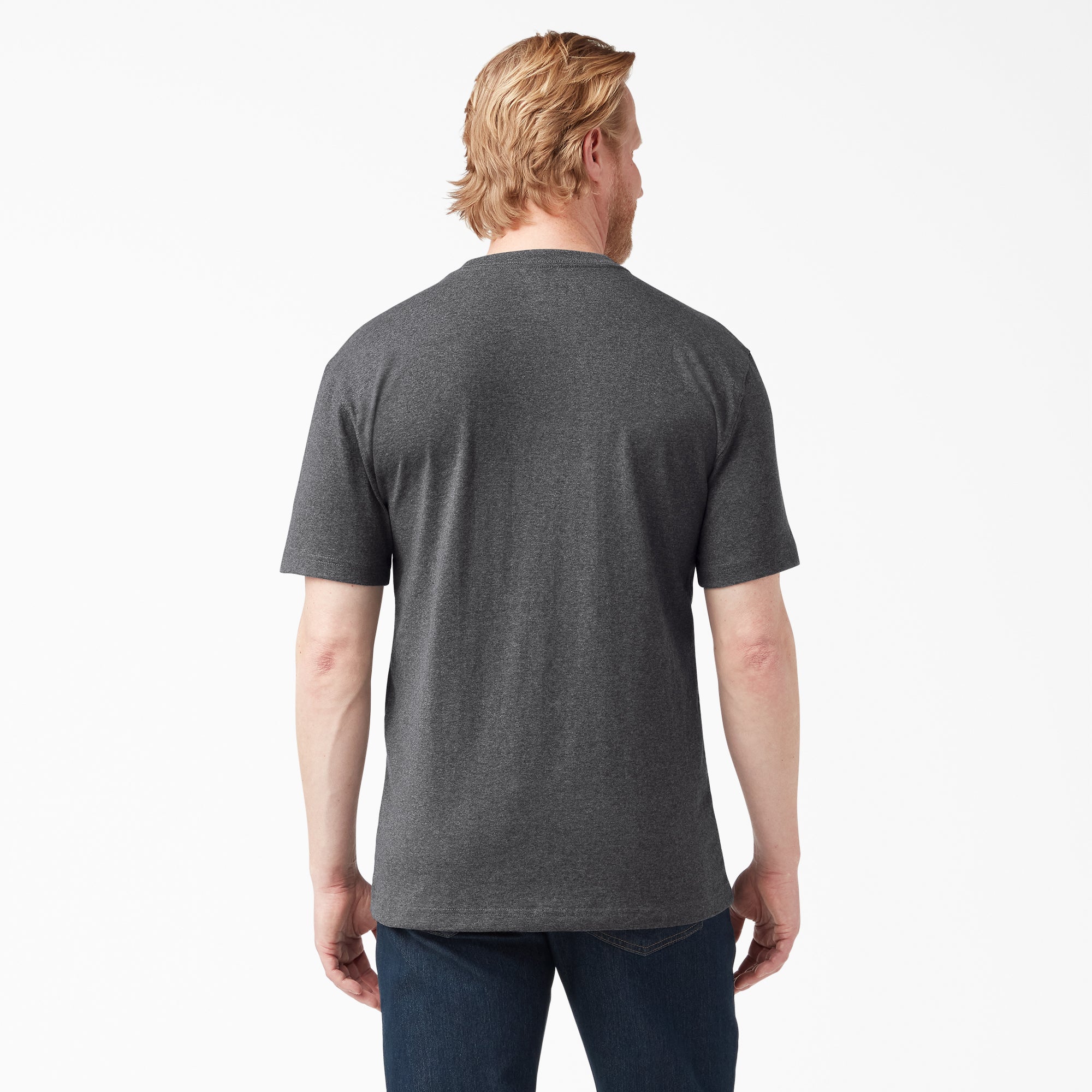 Heavyweight Heathered Short Sleeve Pocket T-Shirt - 图片 2