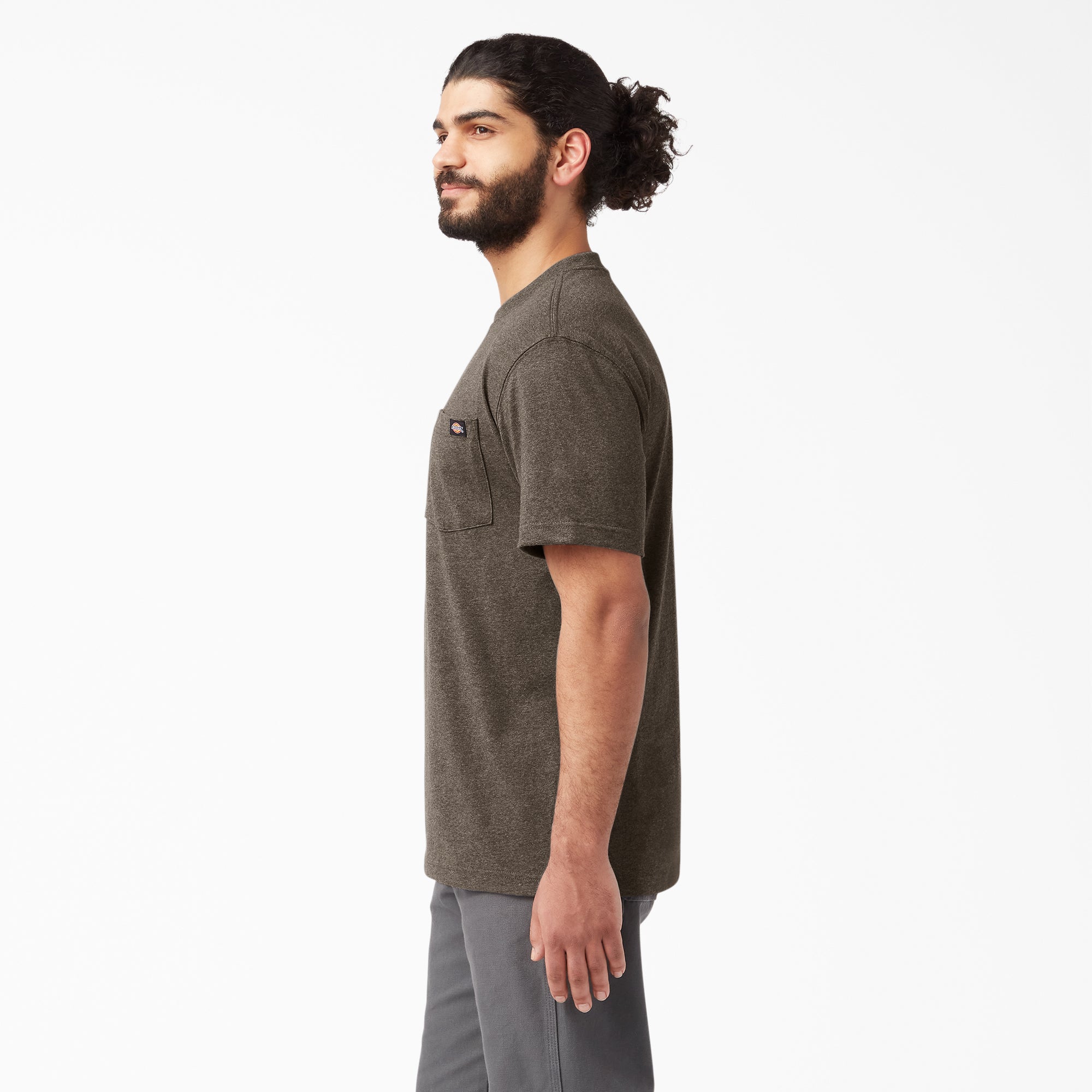 Heavyweight Heathered Short Sleeve Pocket T-Shirt - 图片 3