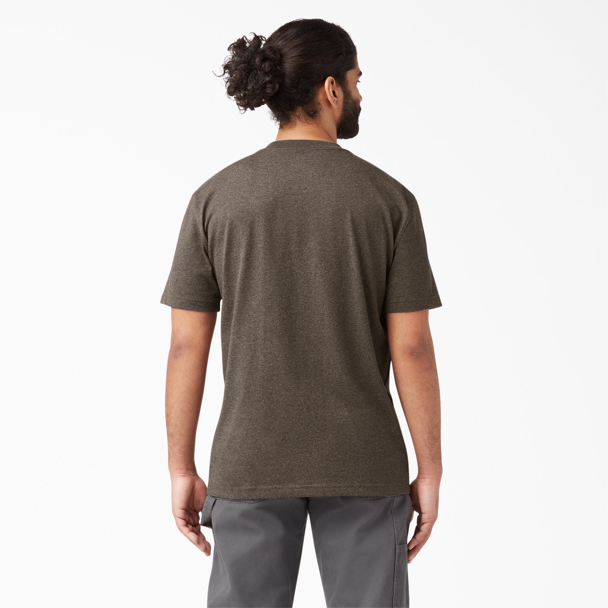Heavyweight Heathered Short Sleeve Pocket T-Shirt - 图片 2