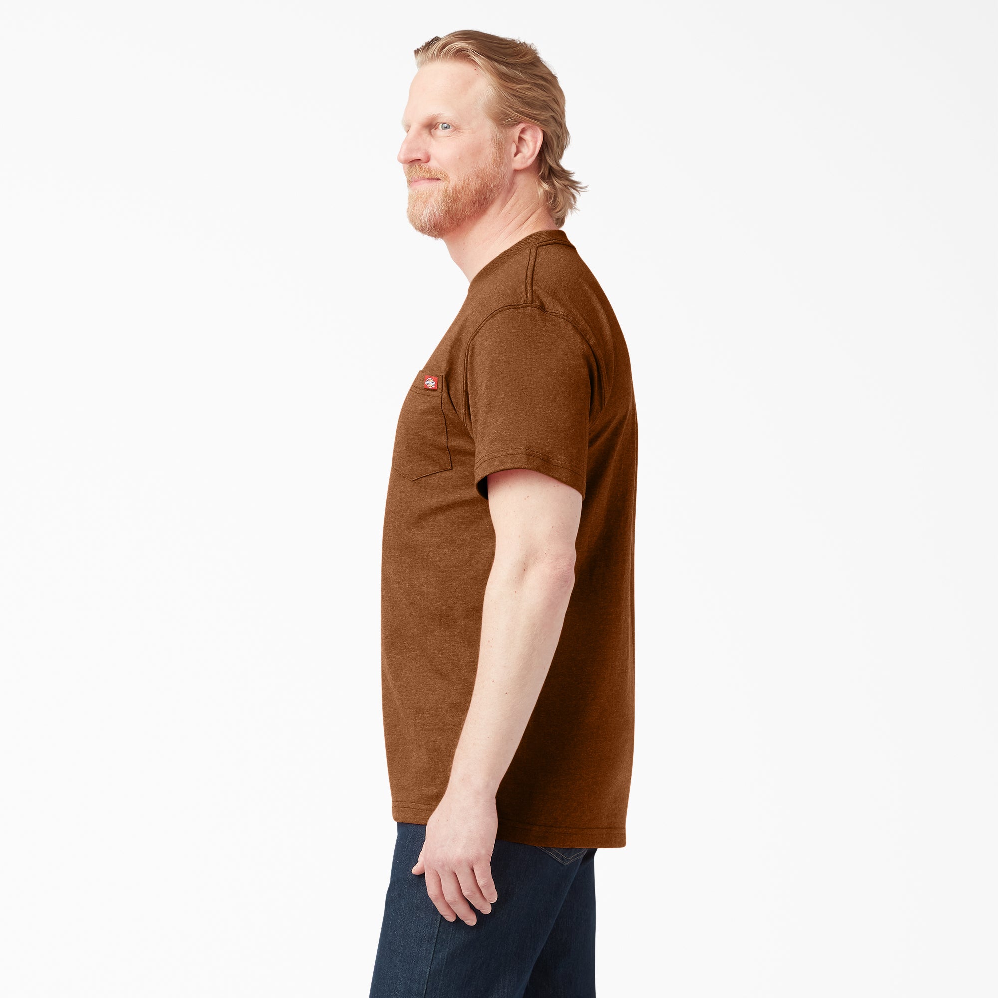 Heavyweight Heathered Short Sleeve Pocket T-Shirt - 图片 3