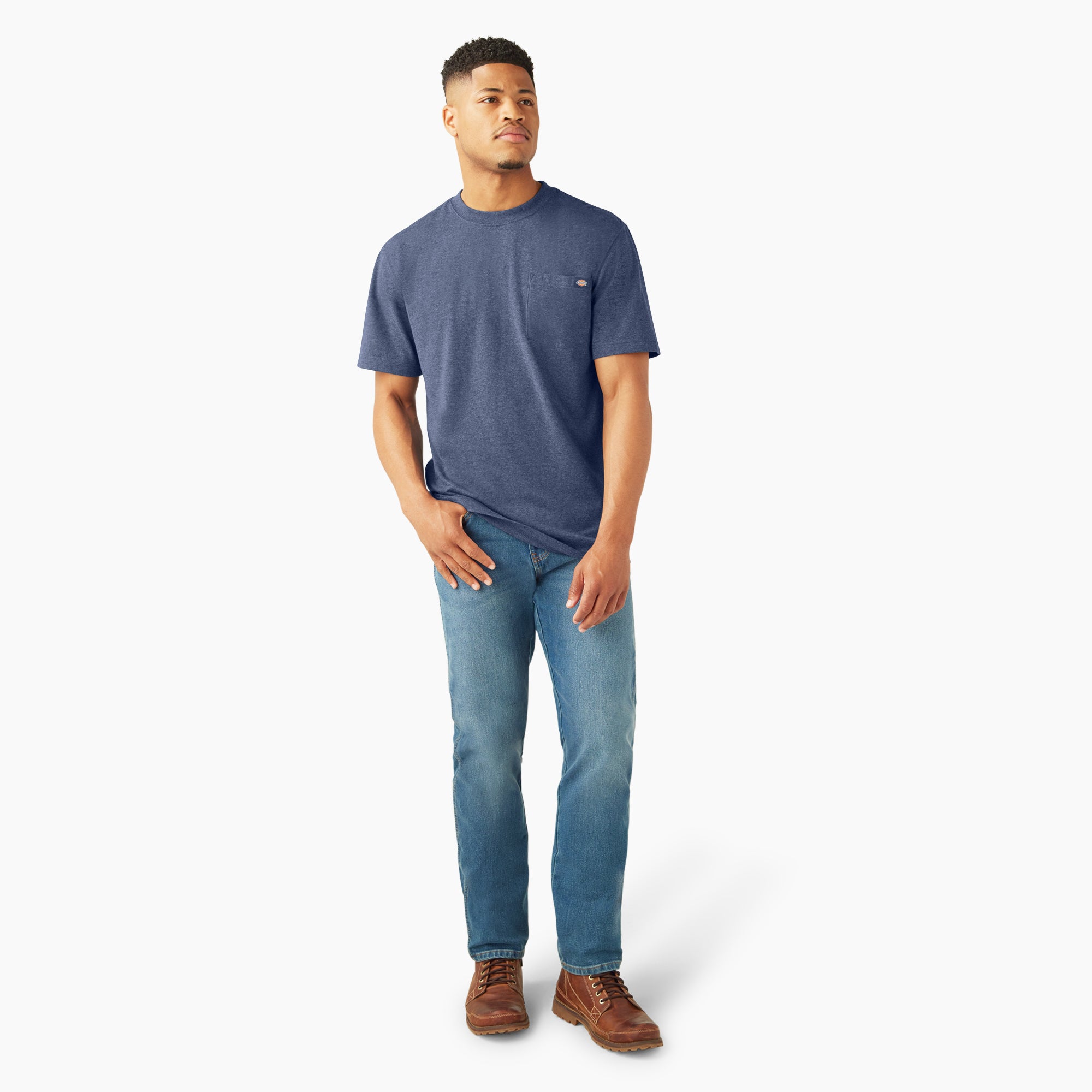 Heavyweight Heathered Short Sleeve Pocket T-Shirt - 图片 4