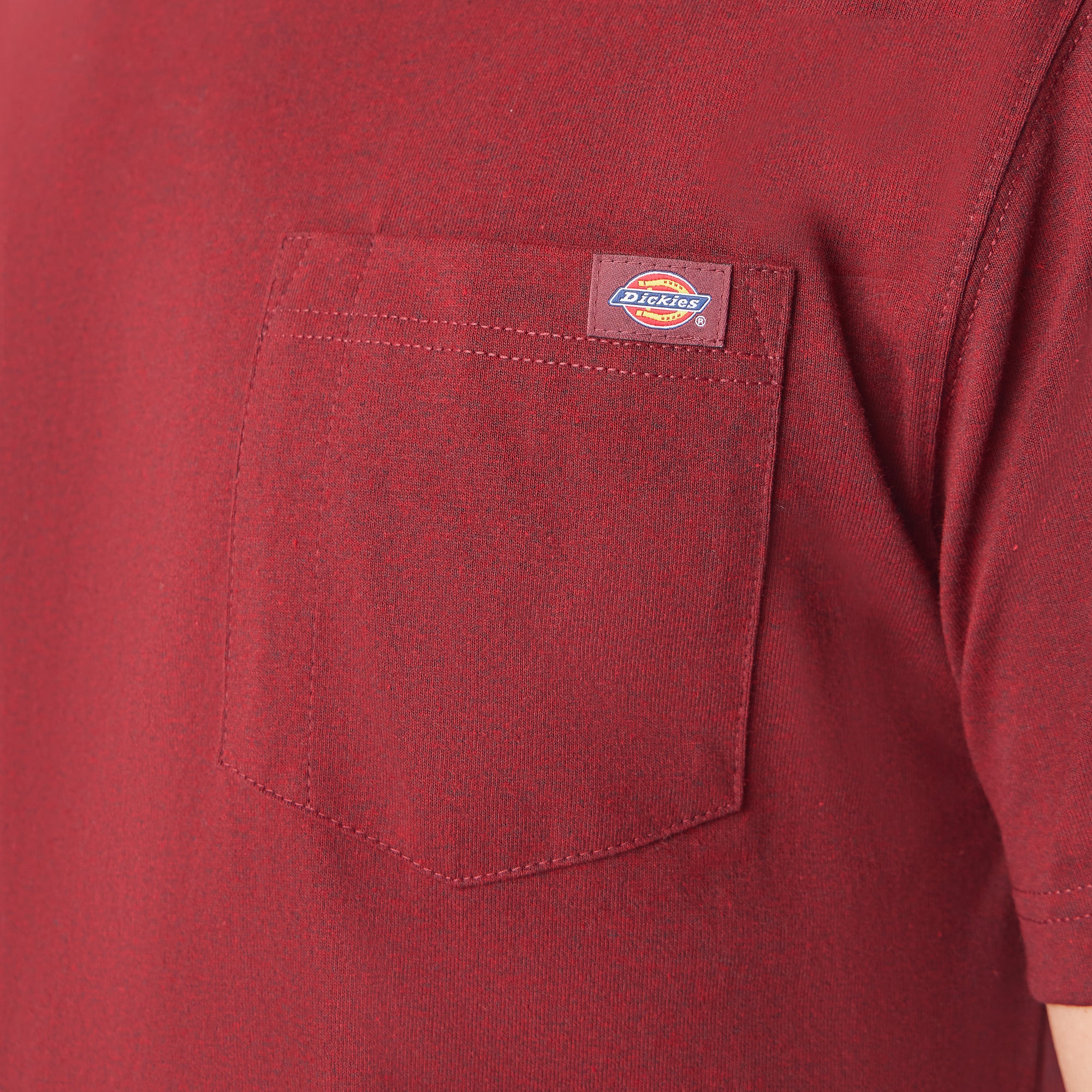 Heavyweight Heathered Short Sleeve Pocket T-Shirt - 图片 6