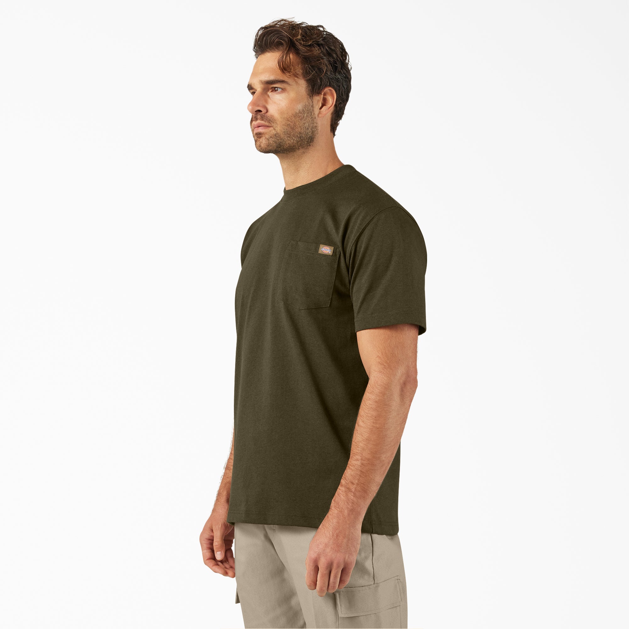 Heavyweight Heathered Short Sleeve Pocket T-Shirt - 图片 3