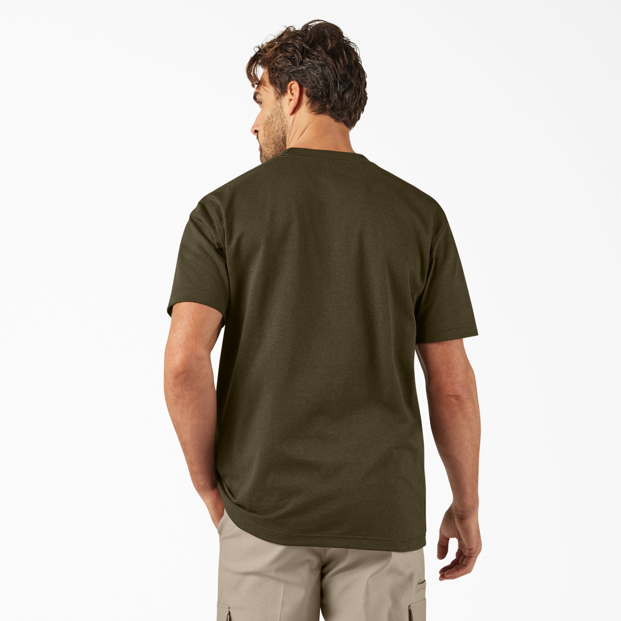 Heavyweight Heathered Short Sleeve Pocket T-Shirt - 图片 2