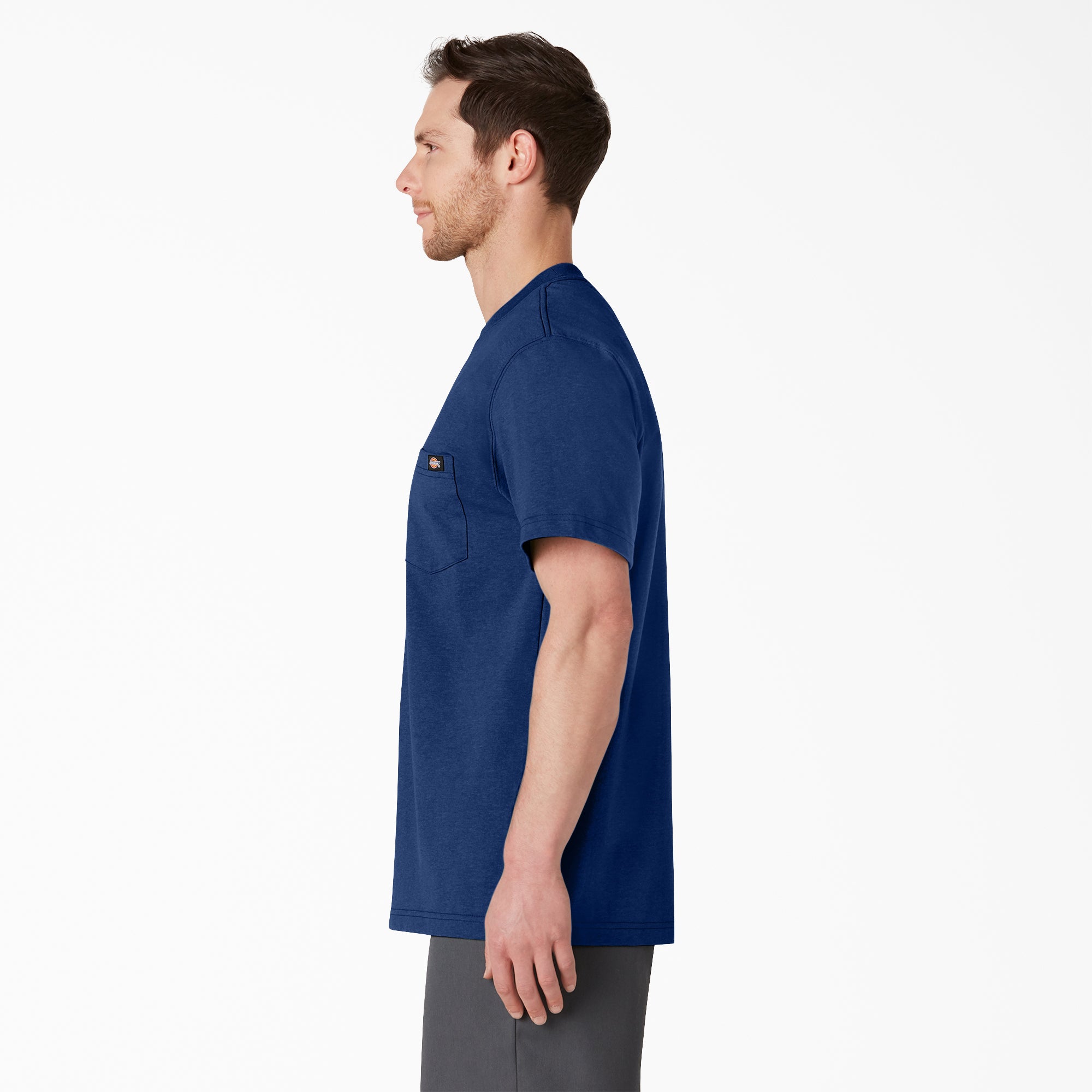 Heavyweight Heathered Short Sleeve Pocket T-Shirt - 图片 3