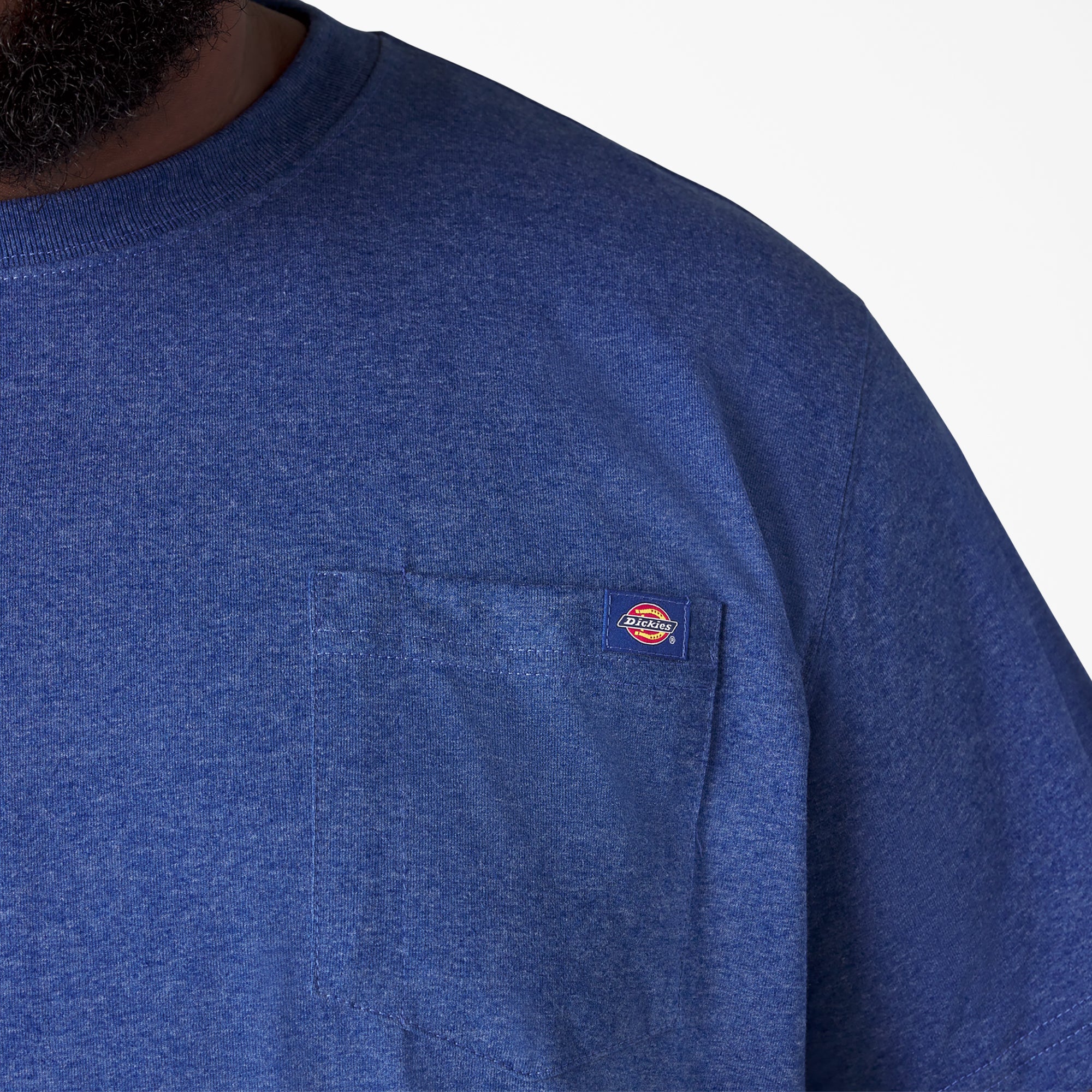 Heavyweight Heathered Short Sleeve Pocket T-Shirt - 图片 5