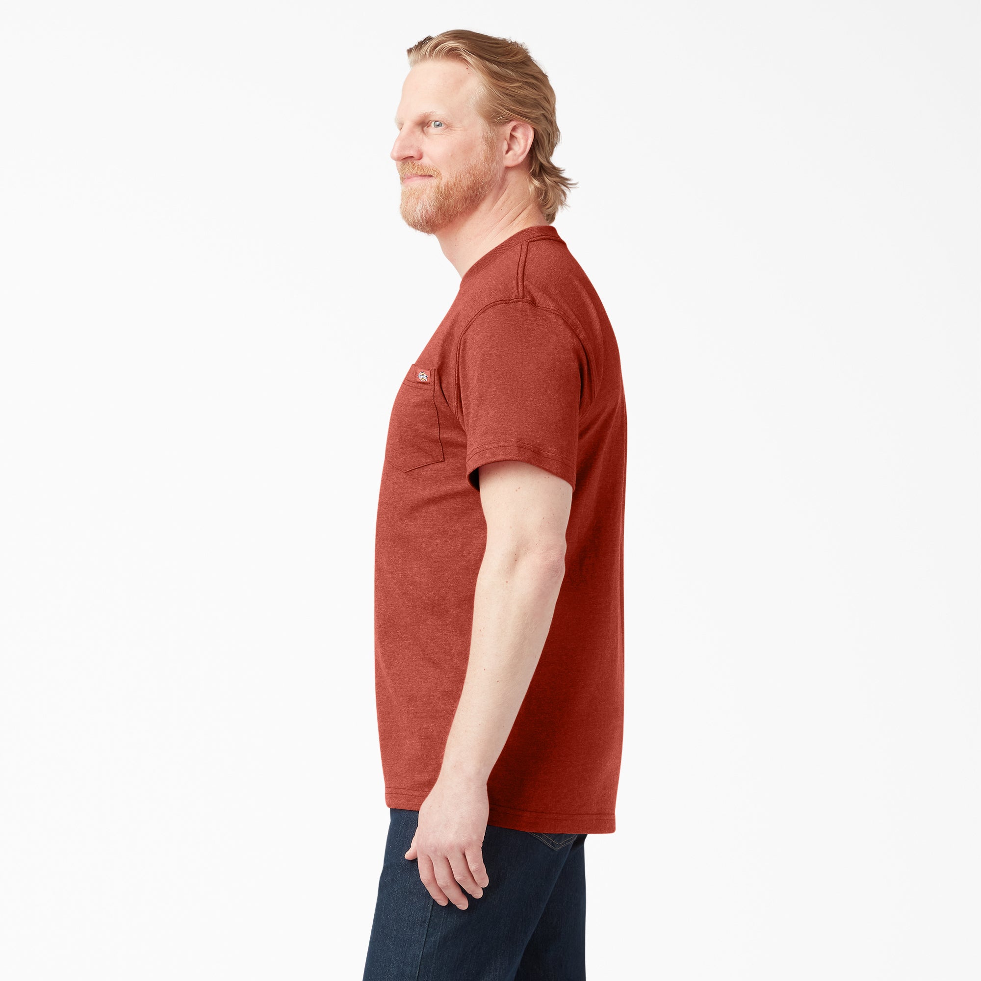 Heavyweight Heathered Short Sleeve Pocket T-Shirt - 图片 3