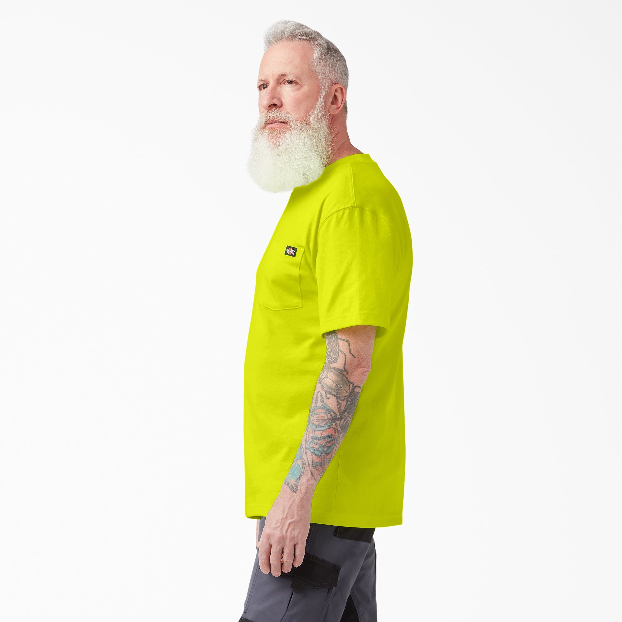 Heavyweight Neon Short Sleeve Pocket T-Shirt - 图片 3